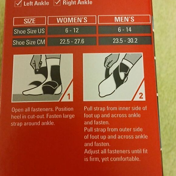 ACE Ankle Adjustable Compression Support LEFT or Right Ankle NWT - Picture 7 of 7